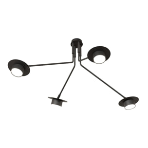 Lampada a sospensione MIZU in acciaio nero opaco