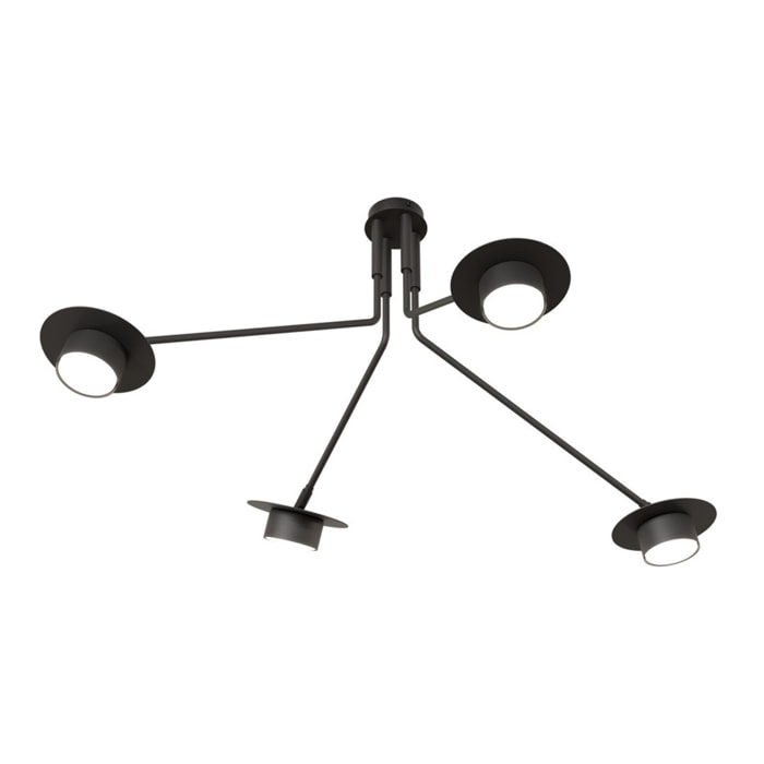 Lampada a sospensione MIZU in acciaio nero opaco