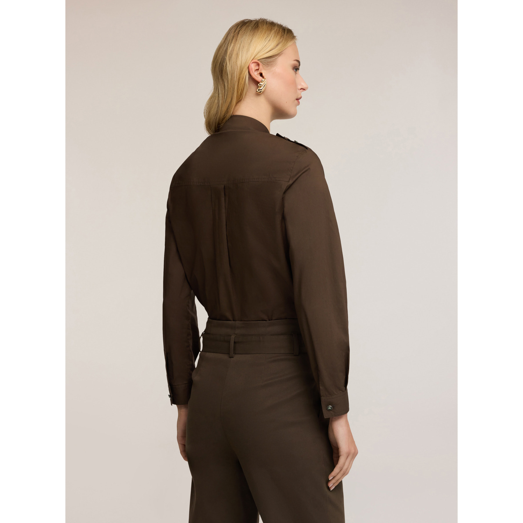 Motivi - Camicia a body military - Verde militare