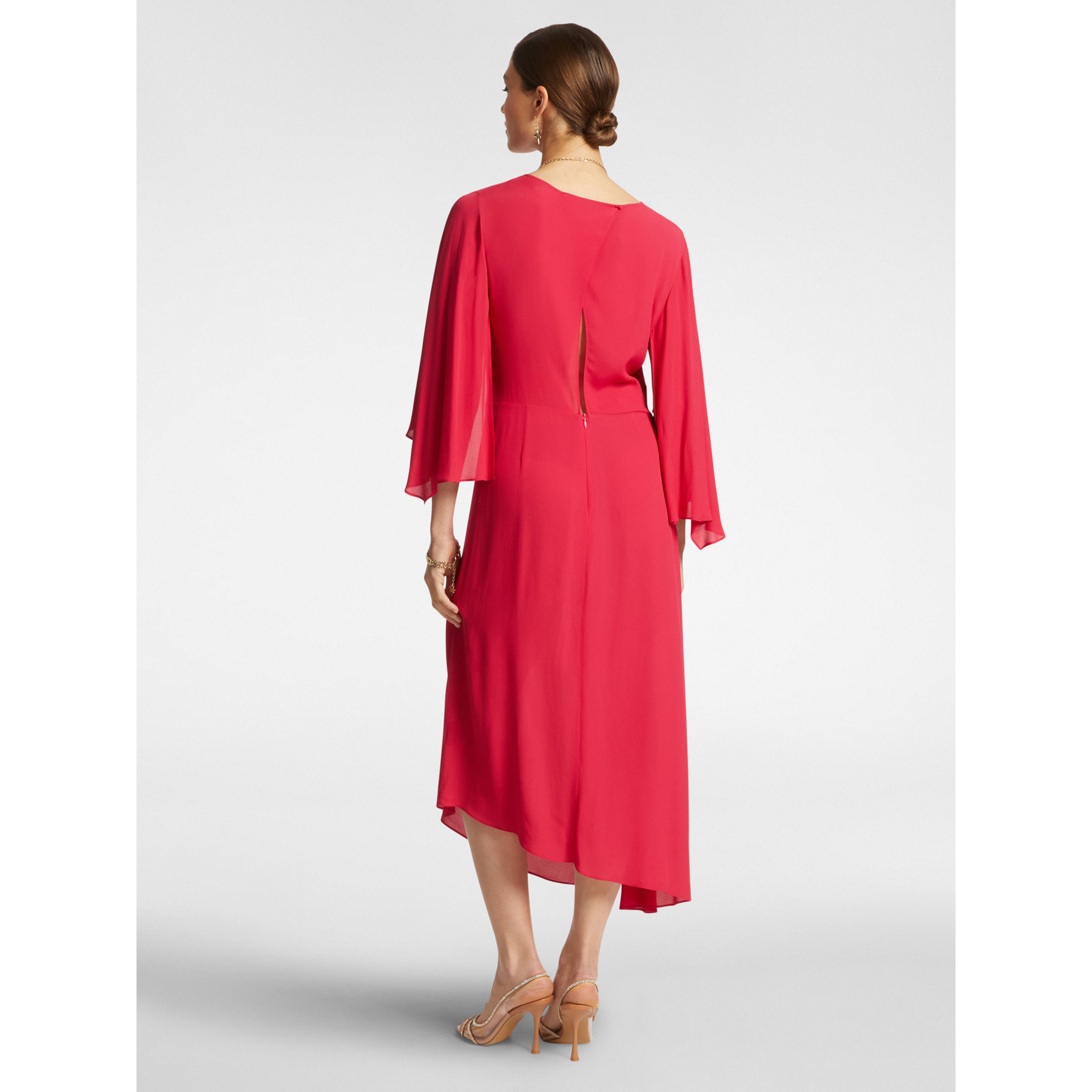 Elena Mirò - Vestido elegante con drapeados - Rojo