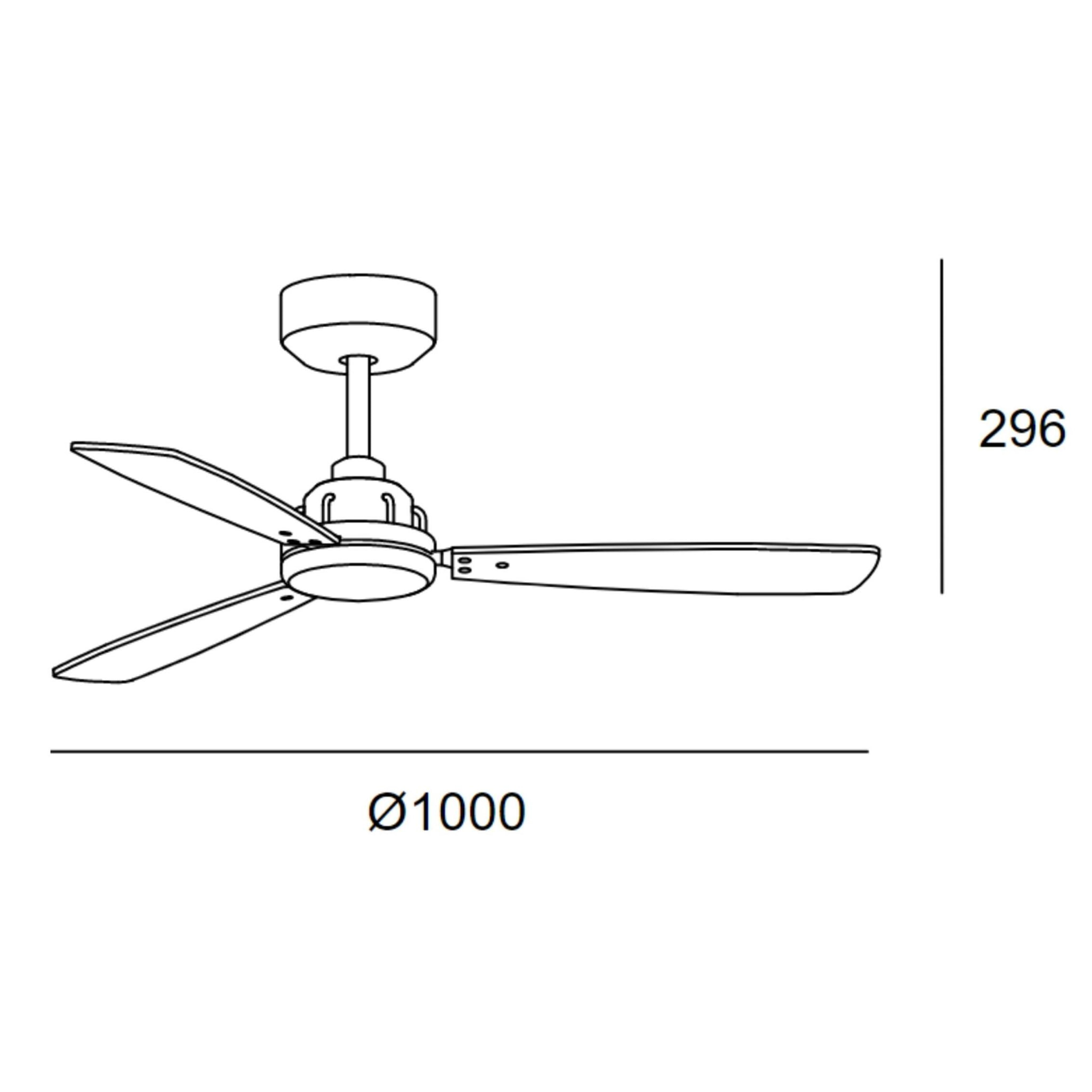 FORLIGHT Ventilador Xaloc ø1000mm Negro Caoba