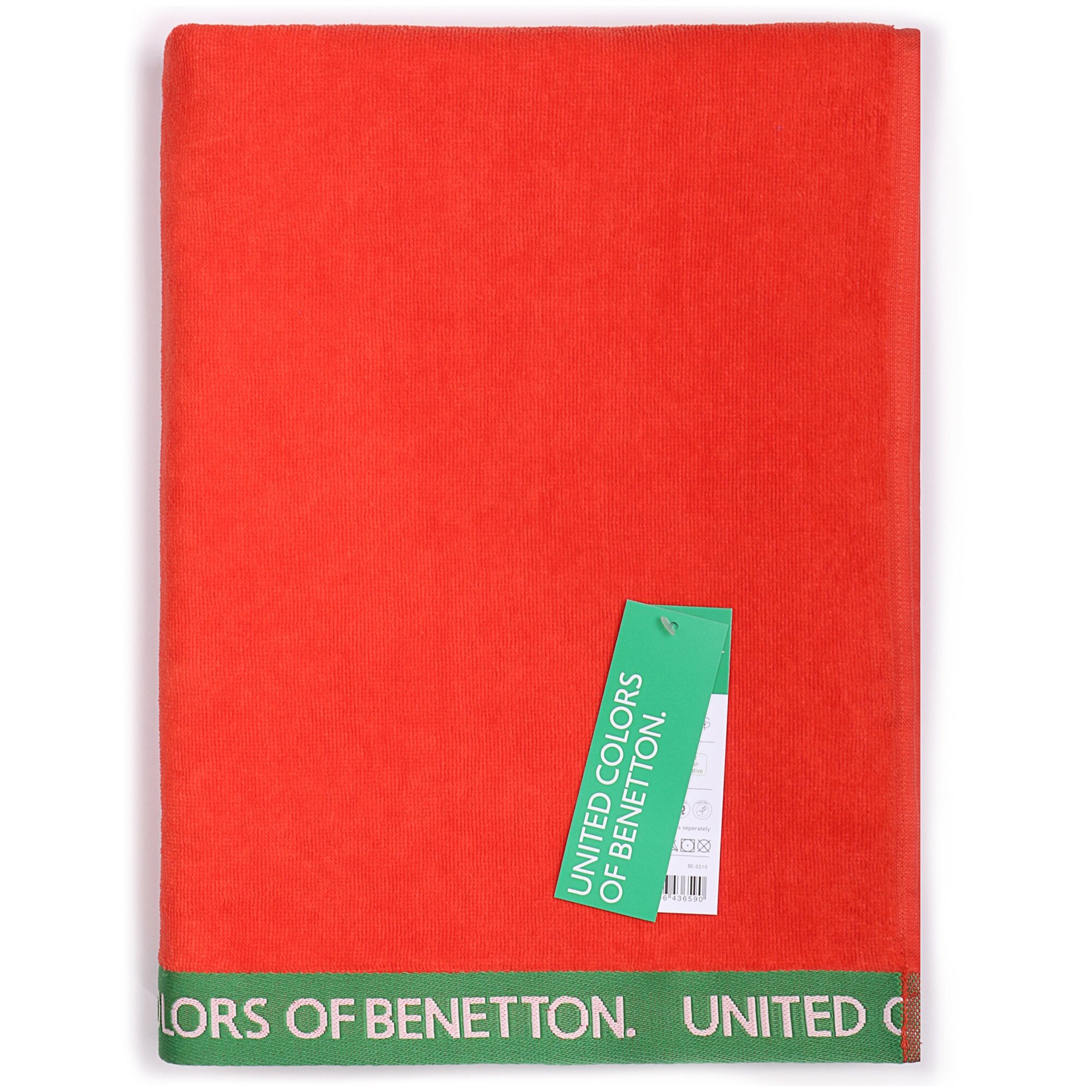SET 2 TOALLA DE PLAYA 90X160CM 380GSM VELOUR 100%ALGODON ROJO  BENETTON