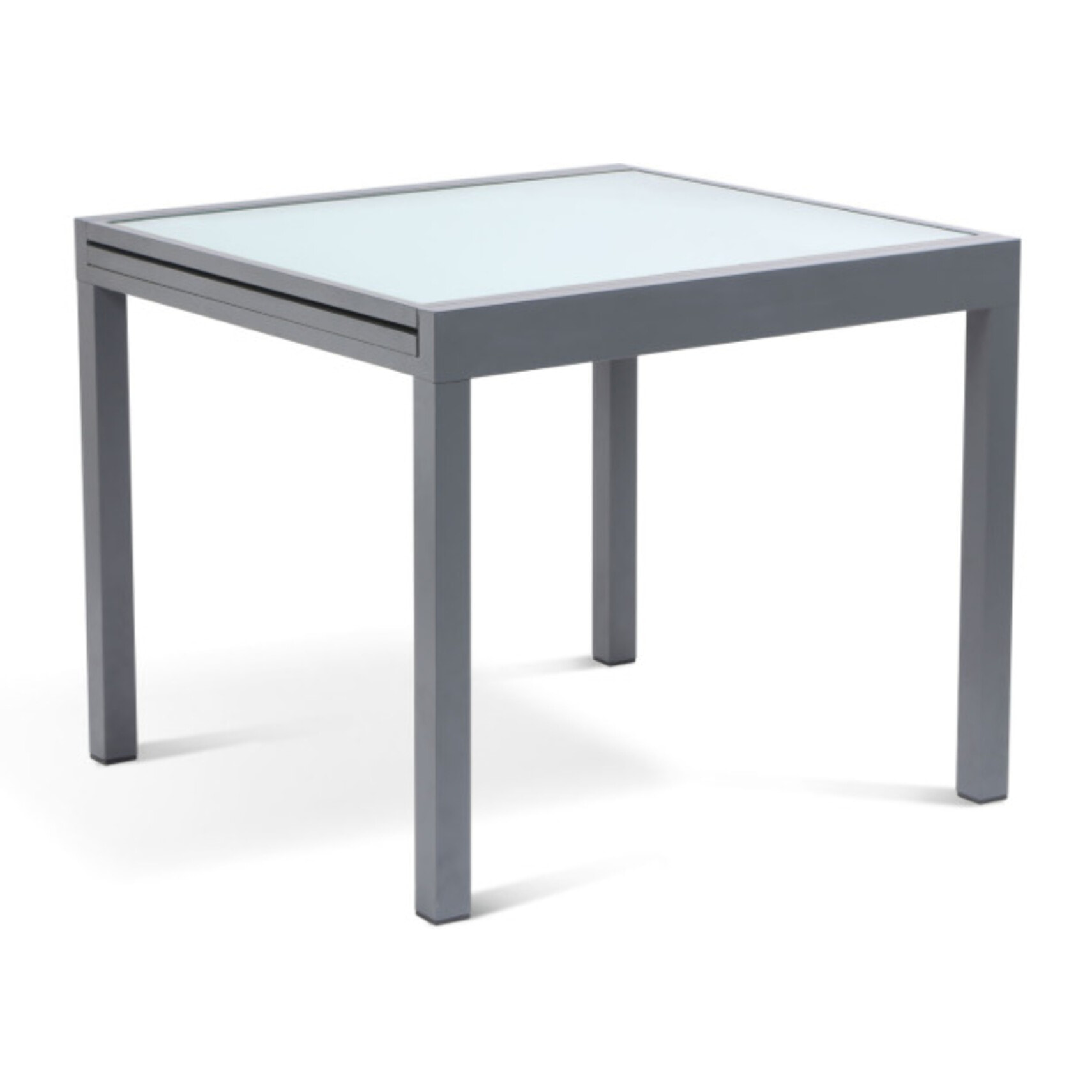 Table de jardin extensible en verre trempé 90-180cm