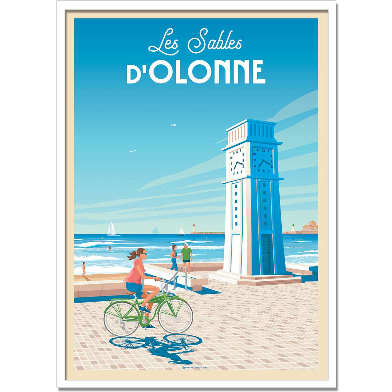 Affiche - Les sables d'Olonne - Olahoop Travel Posters