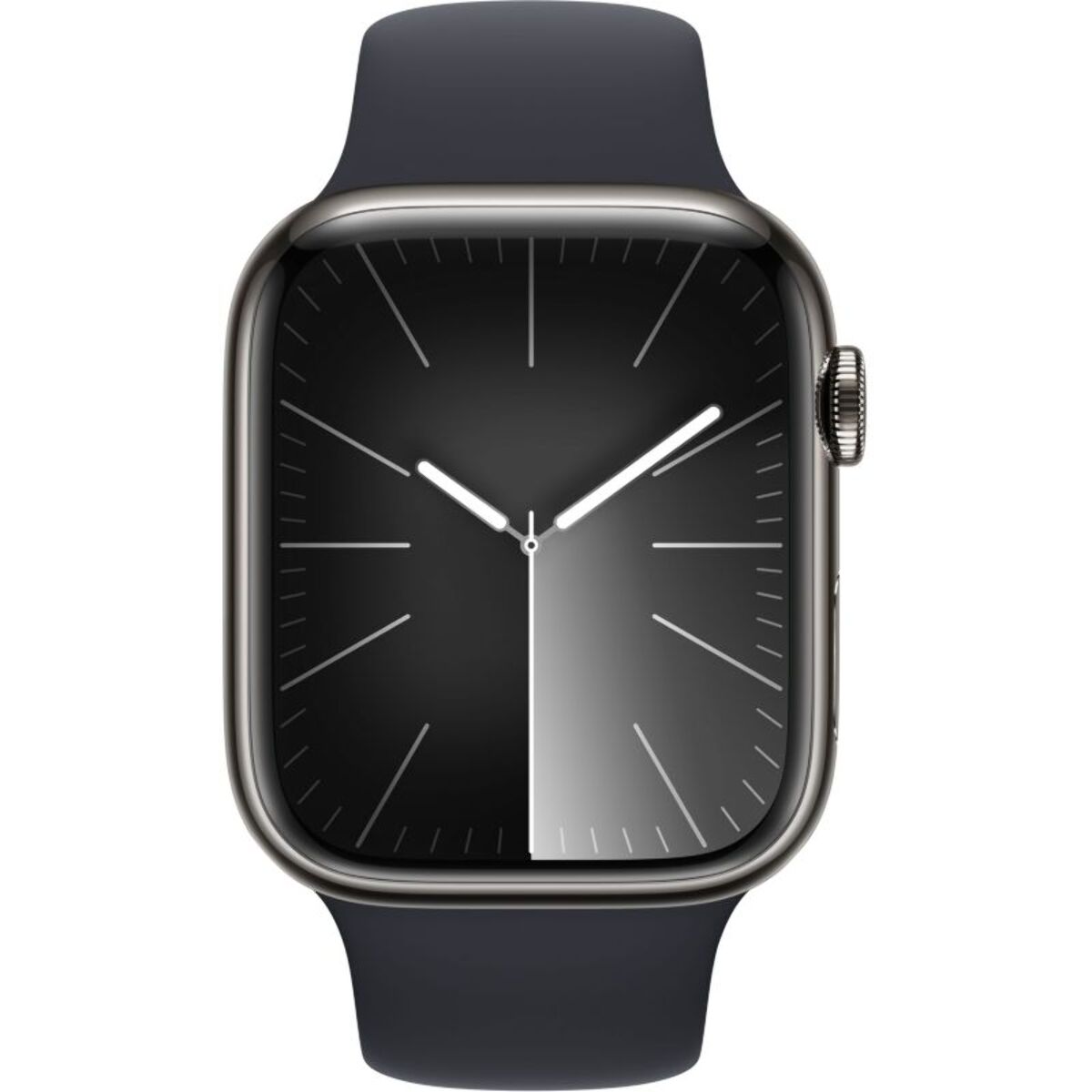 Montre connectée APPLE WATCH Serie 9 Cellular 45mm Acier/Graphite Minuit S/M