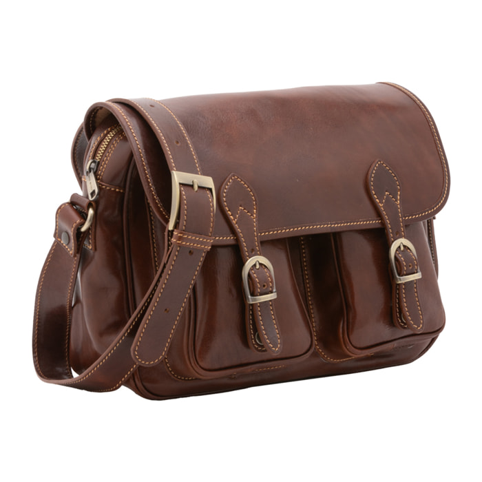 Borsa a tracolla  da donna In Vera pelle Made in Italy 32x23x15 cm