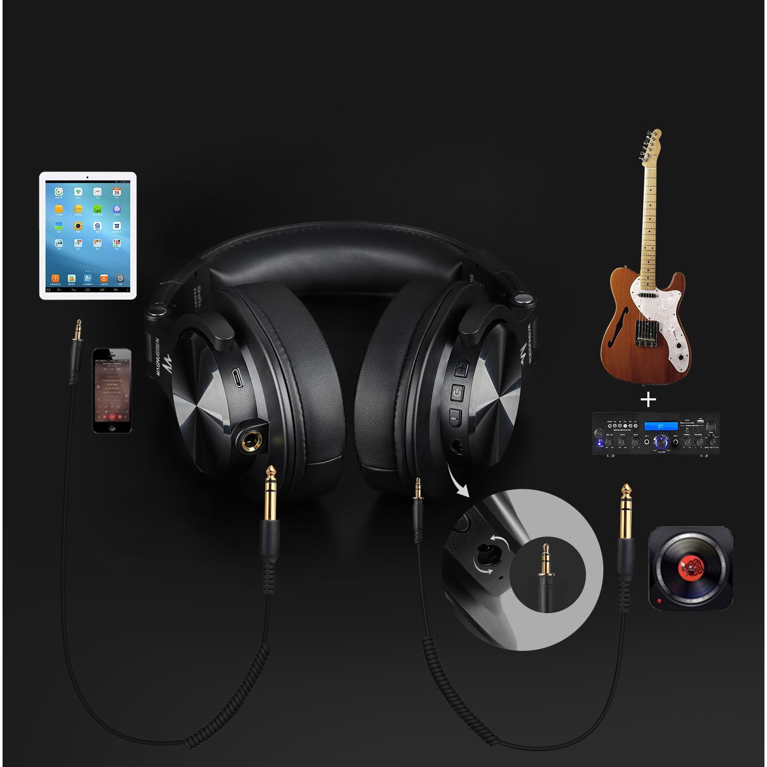 Auriculares MAGNUSSEN H6 - Negro brillante
