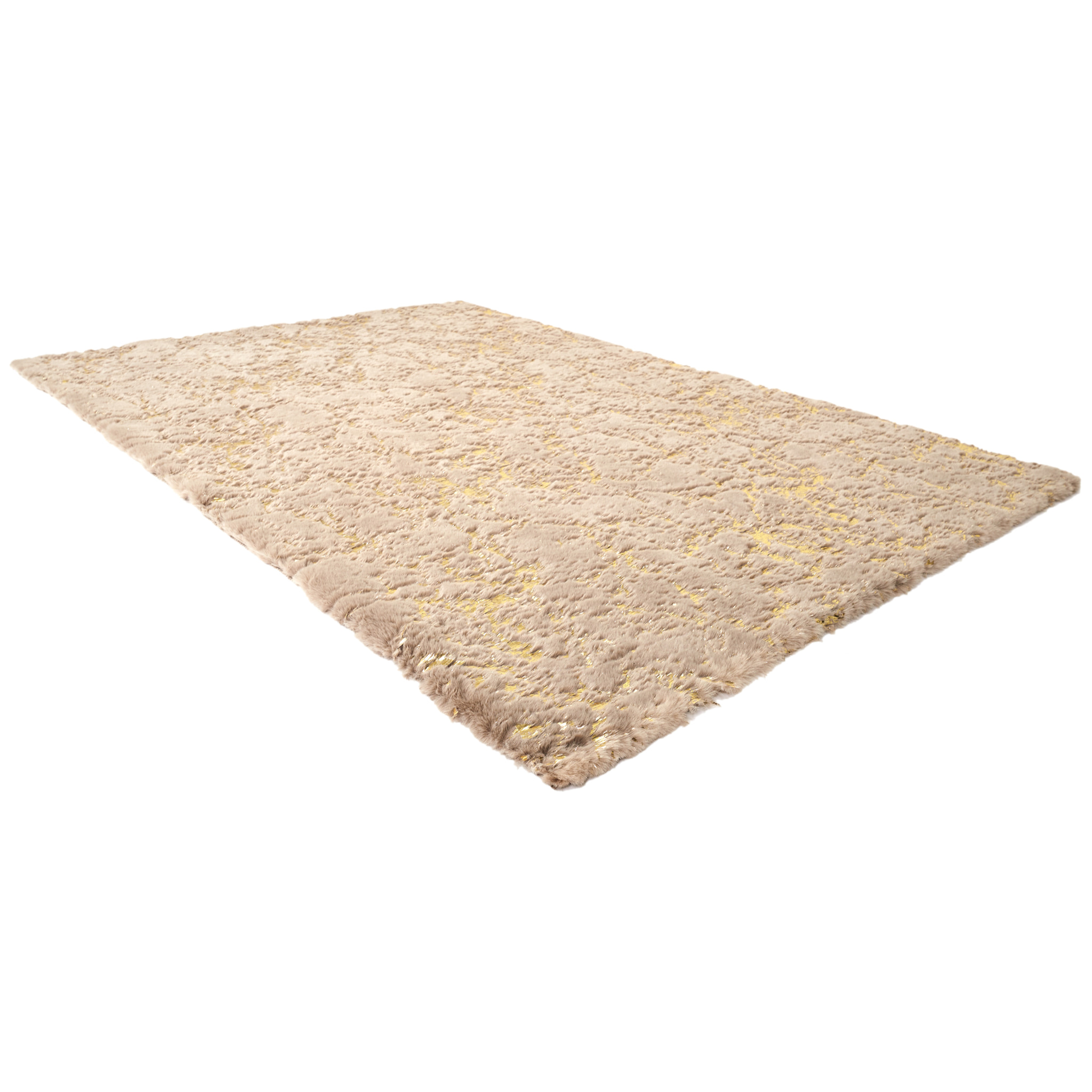 Tapis Imit Fourrure Imp Dore Taupe 120x170cm
