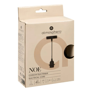 Cordon électrique Noe noir H100cm