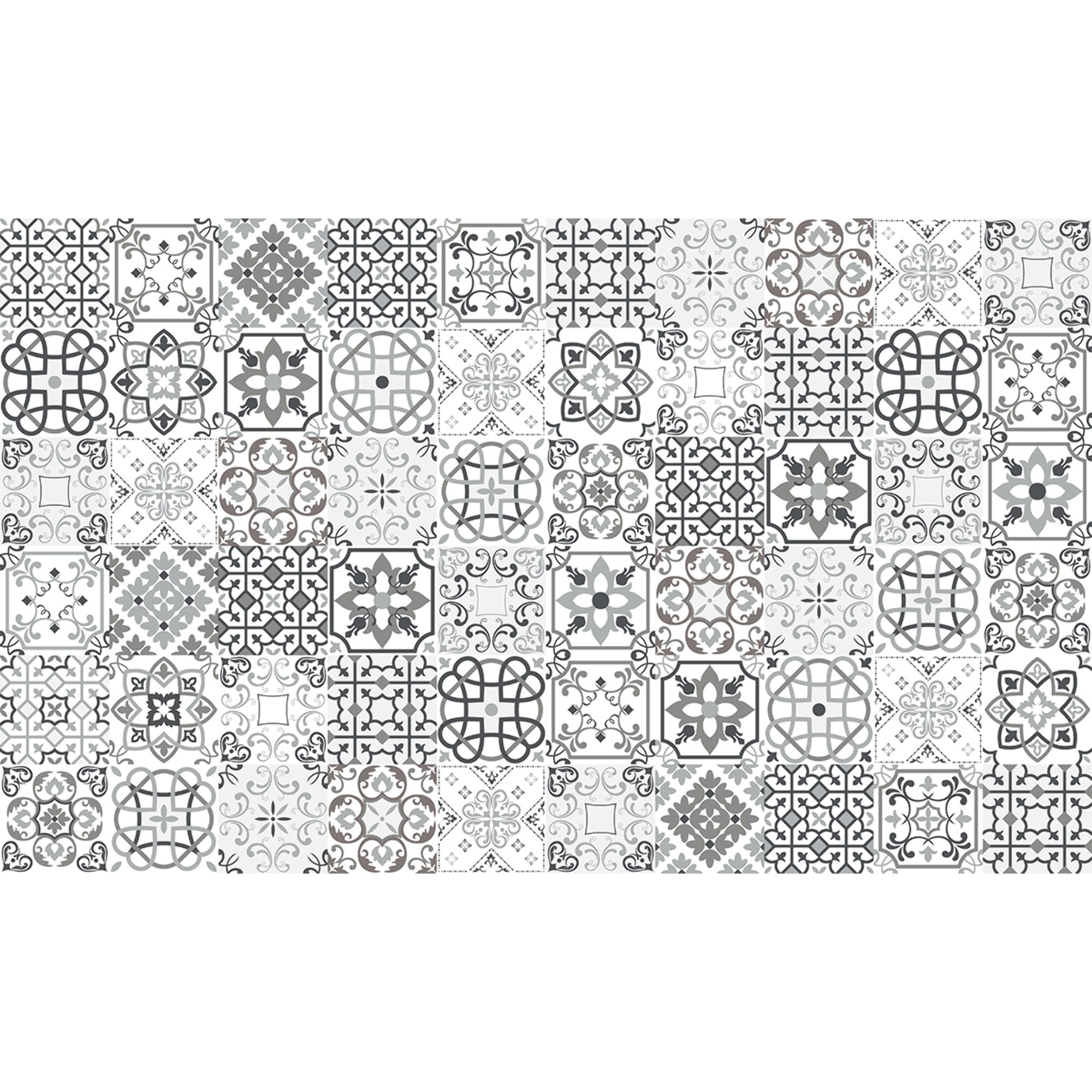 Sticker crédence adhésive - CARRELAGES GRIS - 60x100cm