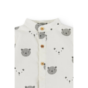 Blusa Bambino S/maniche Ecrù