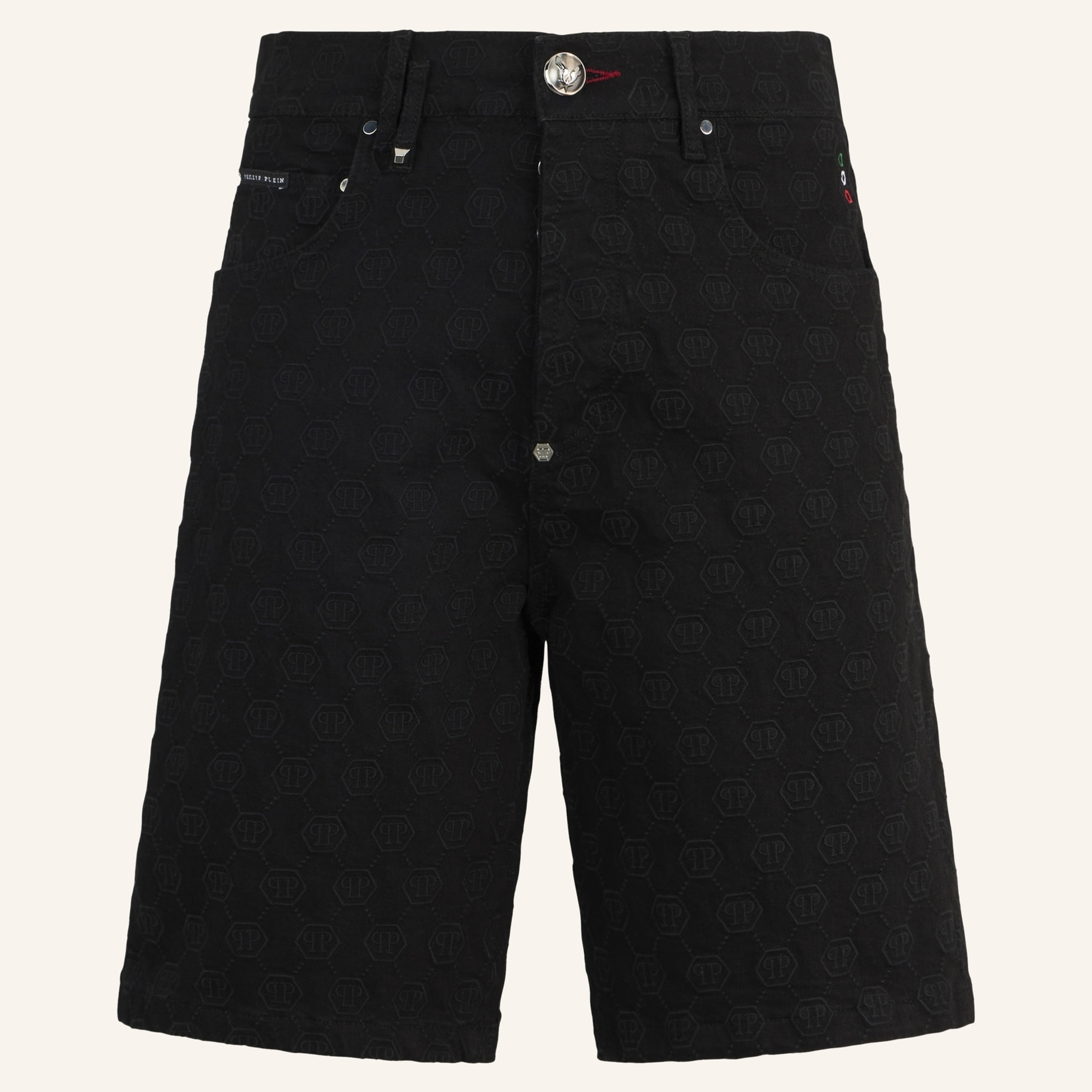 PHILIPP PLEIN Formentera Fit Shorts Embroidery Monogram