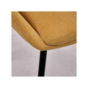 Chaise en tissu avec pieds fins en métal noir - 4 coloris - MONDO