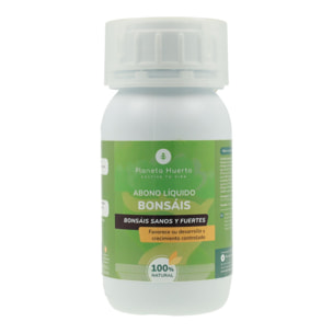 PLANETA HUERTO | Abono Líquido Bonsáis 250 ml: Fertilizante Líquido - Abono Especializado para el Desarrollo Saludable y Equilibrado de Bonsáis con Nutrición Específica