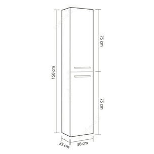 Columna de baño cemento Athena 2 puertas Cemento