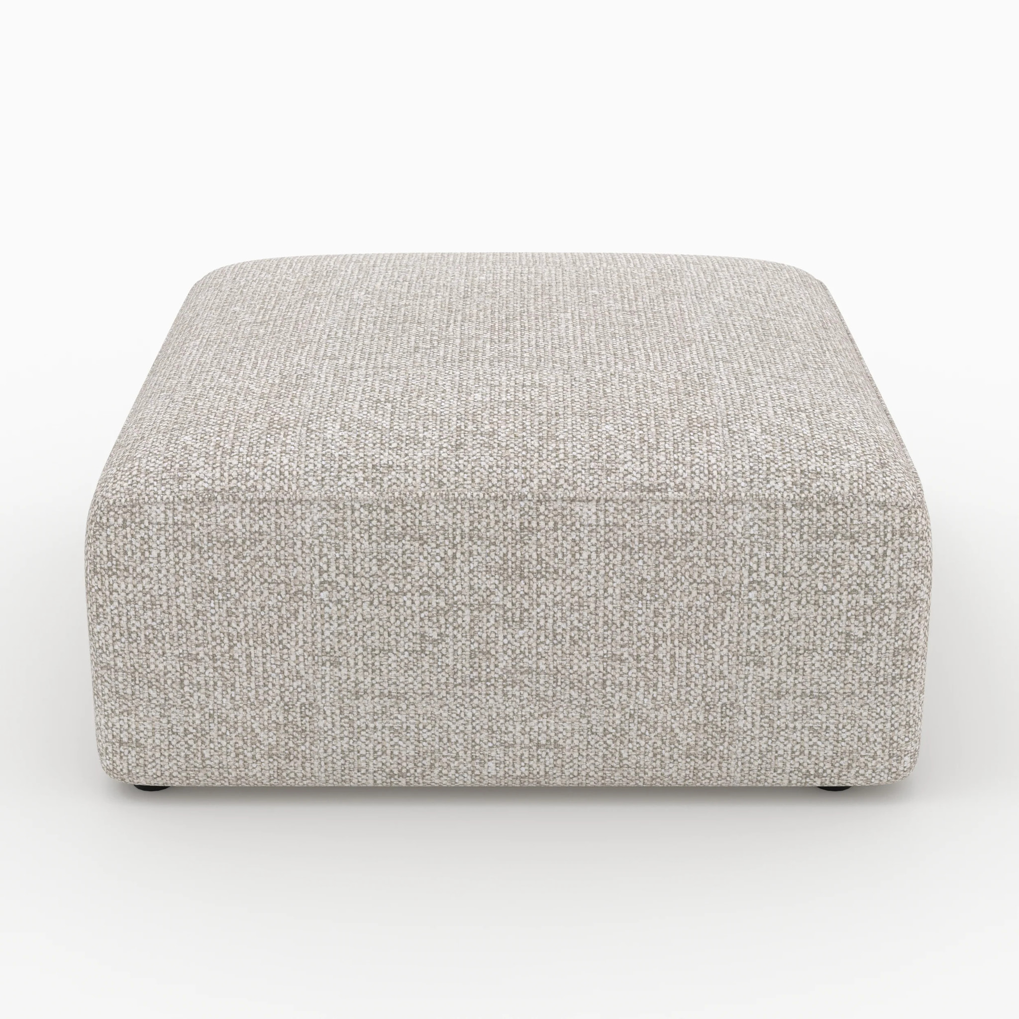 Pouf carré pour canapé modulable en tissu beige - Hestia