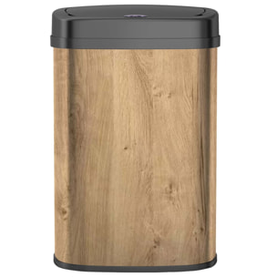 Poubelle automatique inox MAJESTIC bois 58L