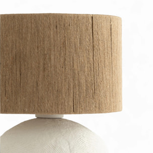 Lampe en jute et papier blanc - Nina