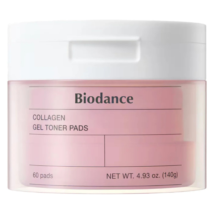Mascarilla hidratante y calmante Collagen Gel Toner Pads Biodance 60 discos