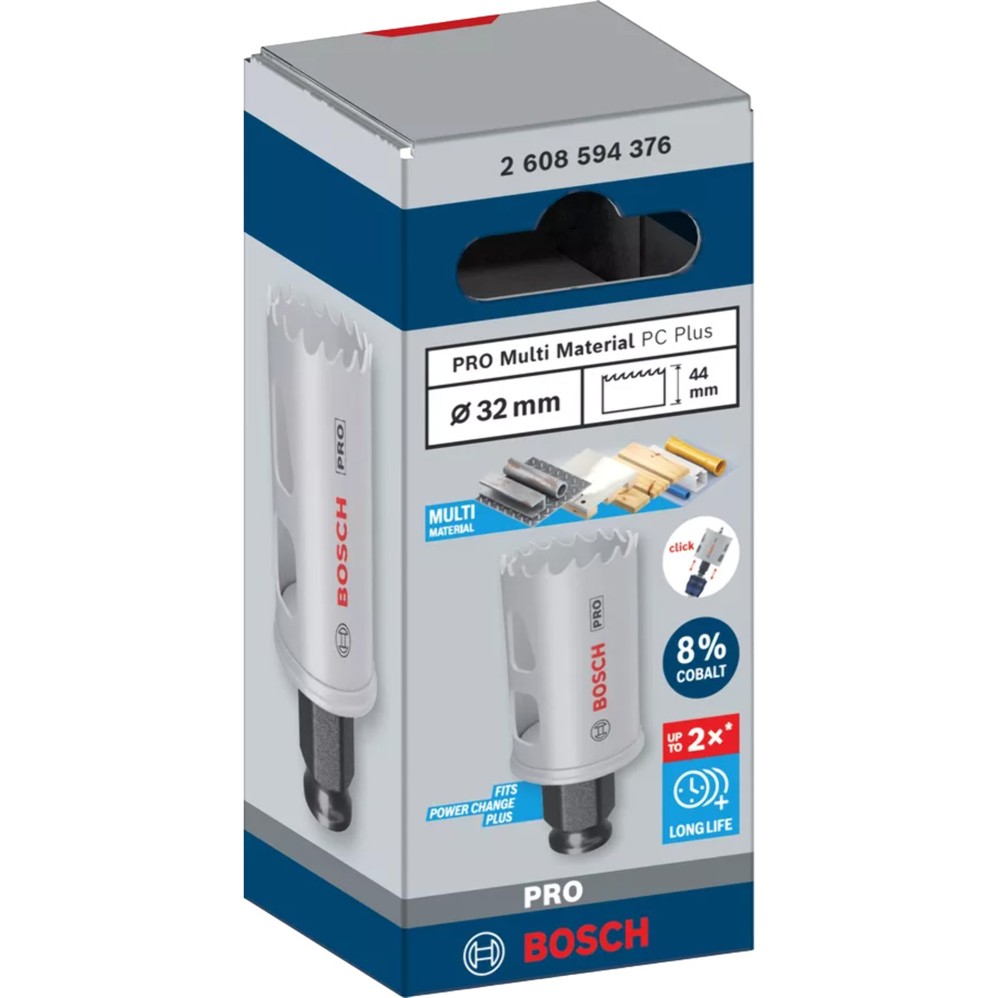 Scie trépan PRO Multi Material Power Change Plus - BOSCH - D.32
