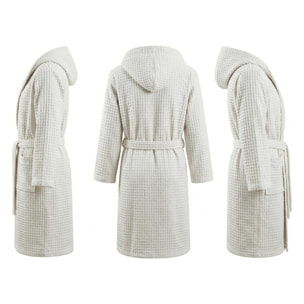 INTRECCI HOME Accappatoio Uomo e Donna, in Morbido Cotone 300 g, , Morbidezza Extra, Avvolgente, con Cappuccio e Tasche, Elegante e Confortevole,