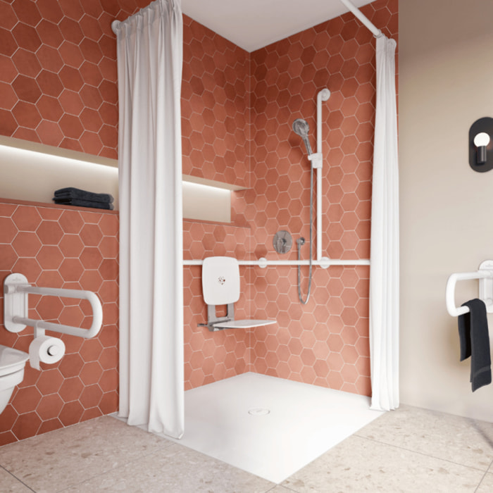 Receveur de douche 90 x 90 à encastrer Subway Infinity Vi Print beige