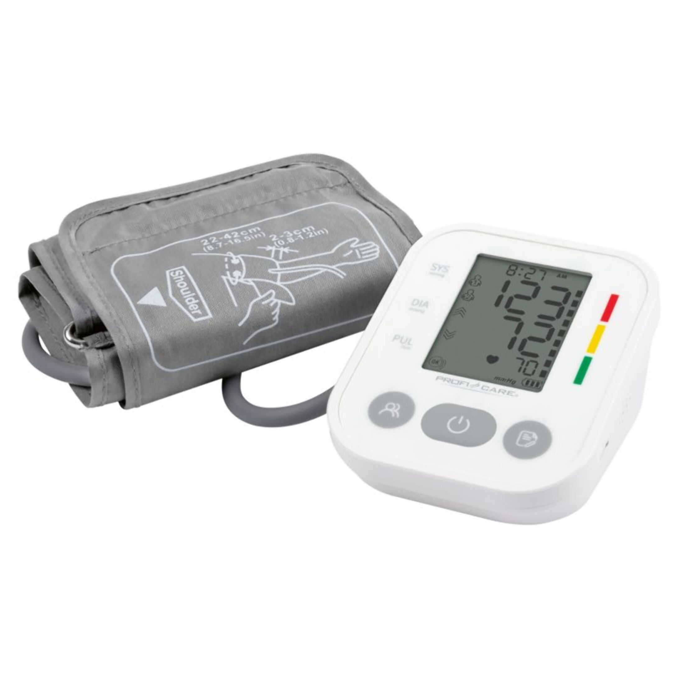 Tensiomètre pour le bras avec indicateur Blanc Proficare PC-BMG3121