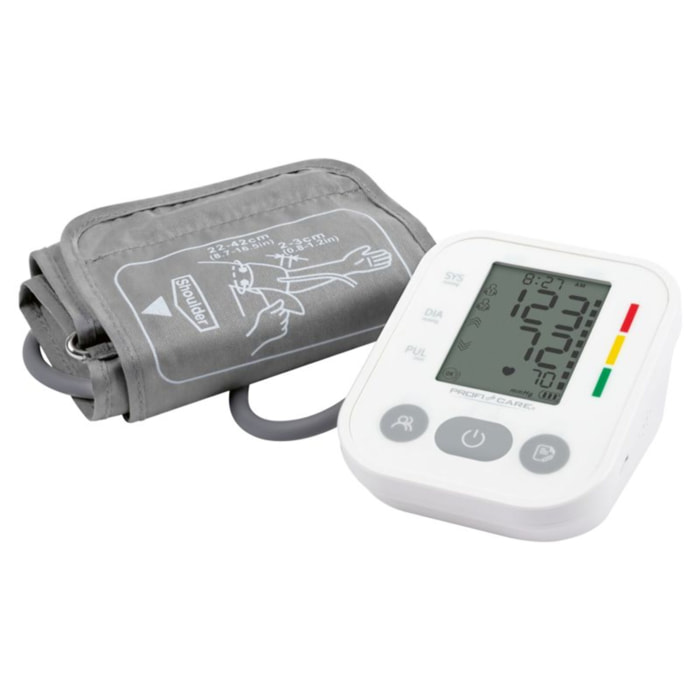 Tensiomètre pour le bras avec indicateur Blanc Proficare PC-BMG3121