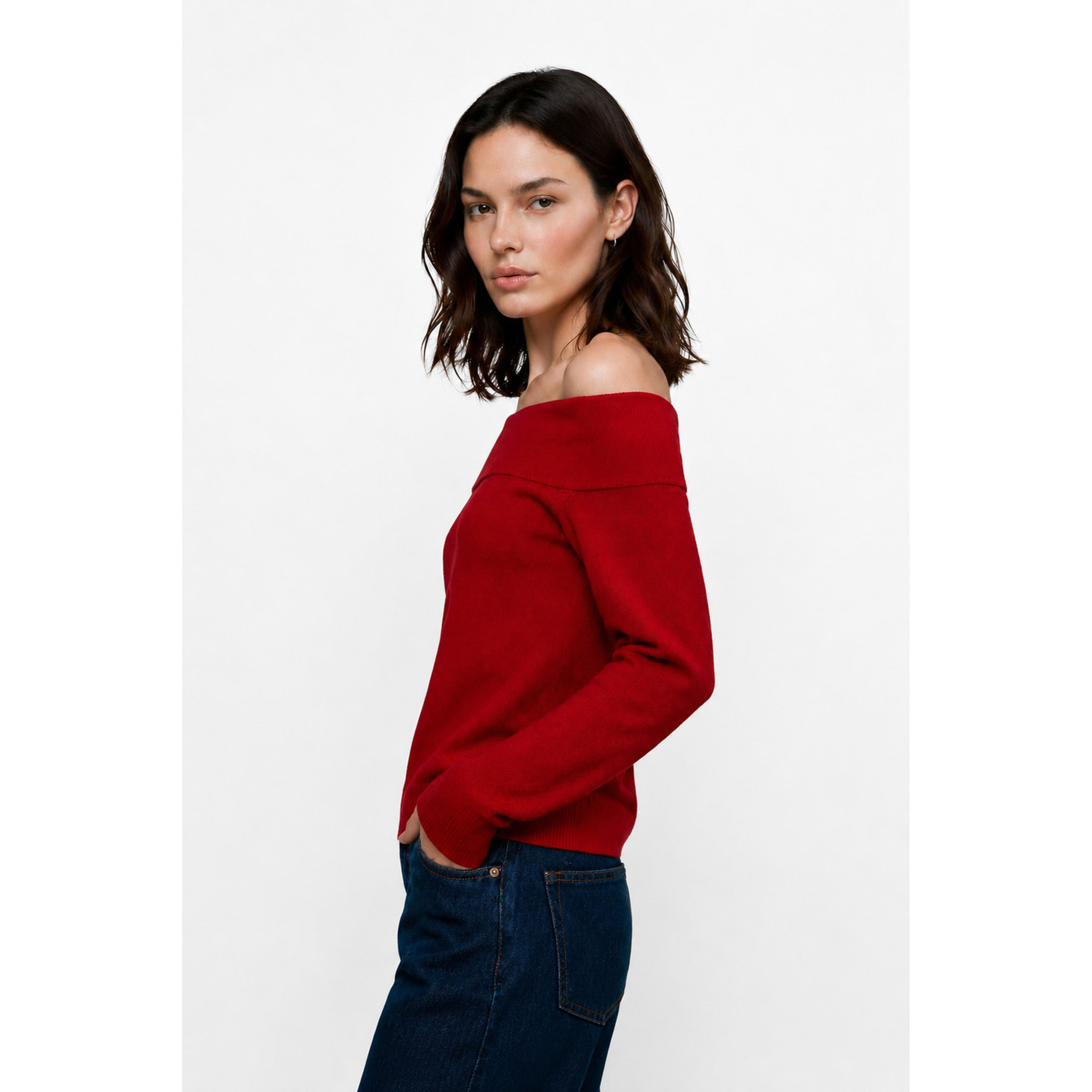 Kocca - Maglia da donna con spalle scoperte e maniche lunghe Donna