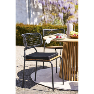 Cuscino outdoor Alture nero per sedia