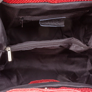 Emanuela Borsa tote Donna.Pelle autentica Camoscio Inciso Serpente