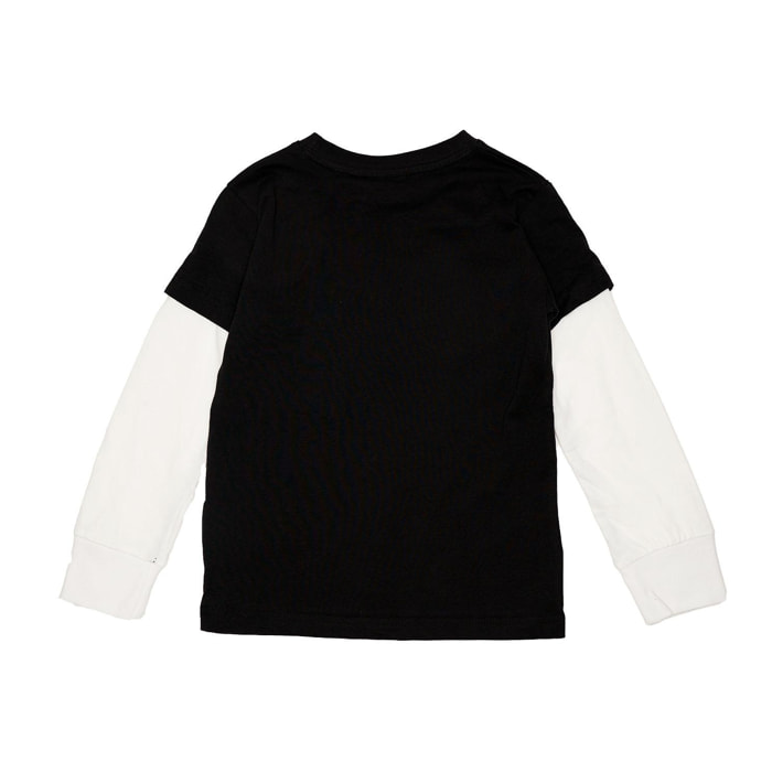 T-shirt manica doppia da bambino Silver