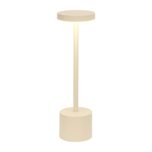 Well Home Lámpara de Mesa color Crema con 24 luces LED blanco cálido con 3 modos de iluminación Ø8x34,2cm