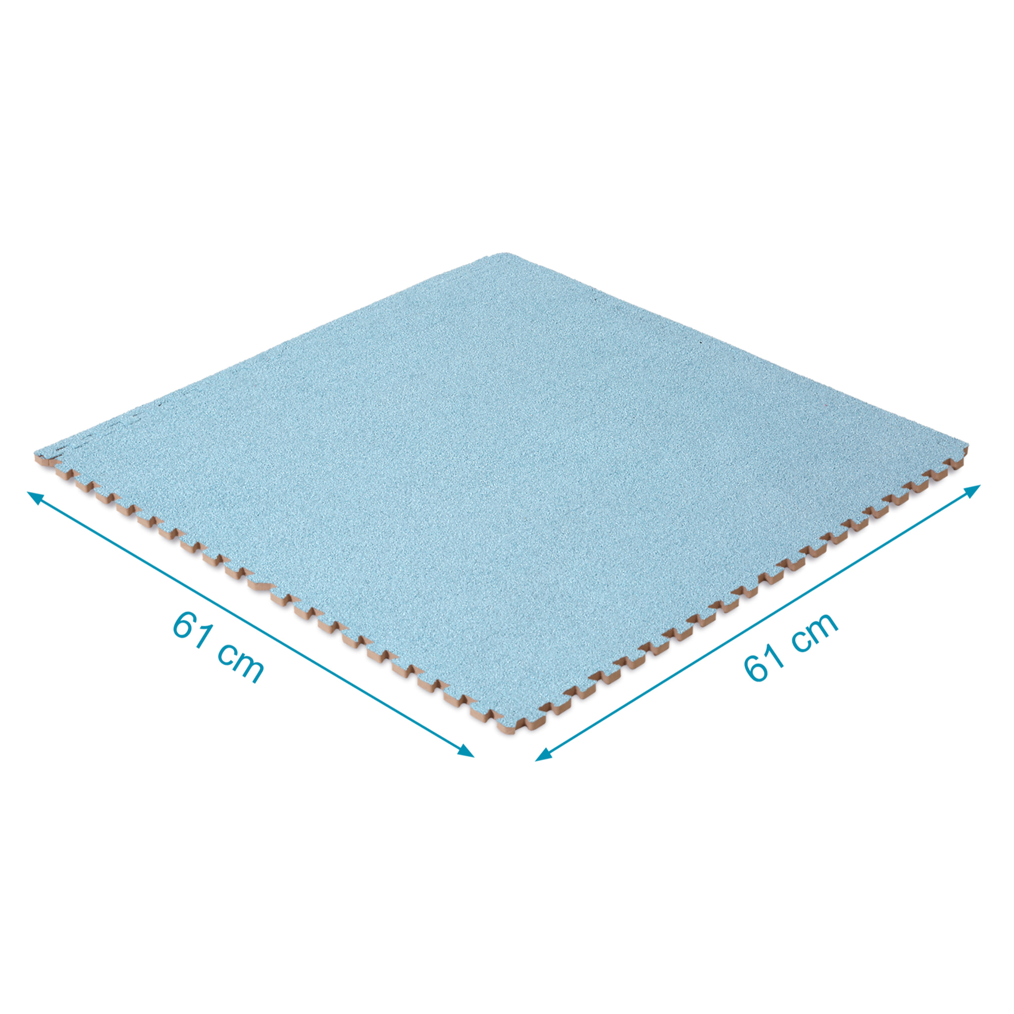 ALFOMBRA EN MOQUETA Y EVA AZUL