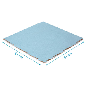 ALFOMBRA EN MOQUETA Y EVA AZUL