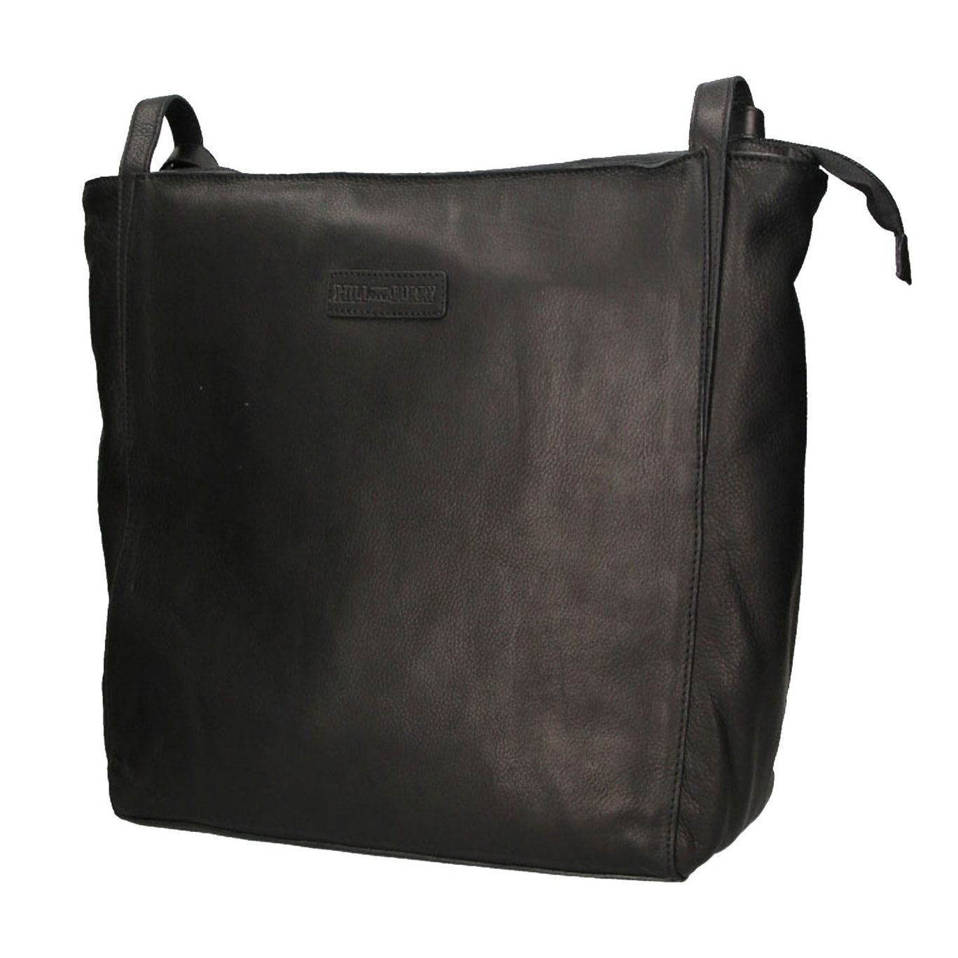 Borsa a tracolla da uomo - Modello False - Vera pelle - 37.0 x 36.0 x 14.0 cm