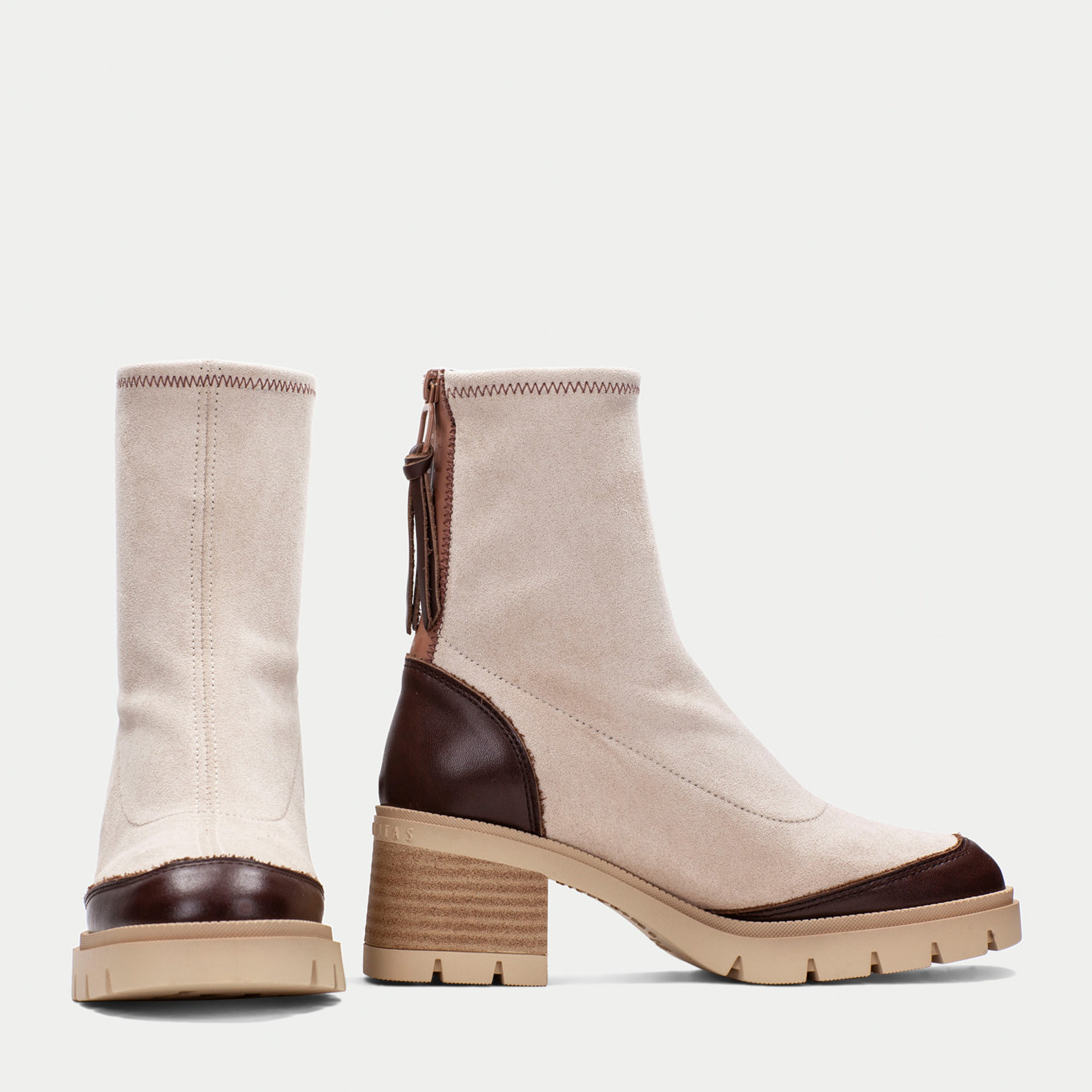 Botin Everest Marron milk 5 cm