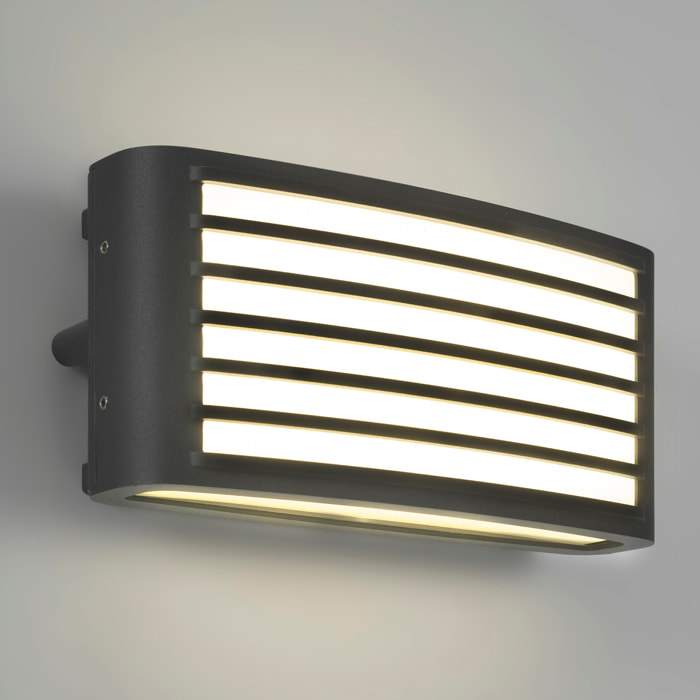 Forlight Zenitha aplique exterior negro con led blanco cálido 3000K