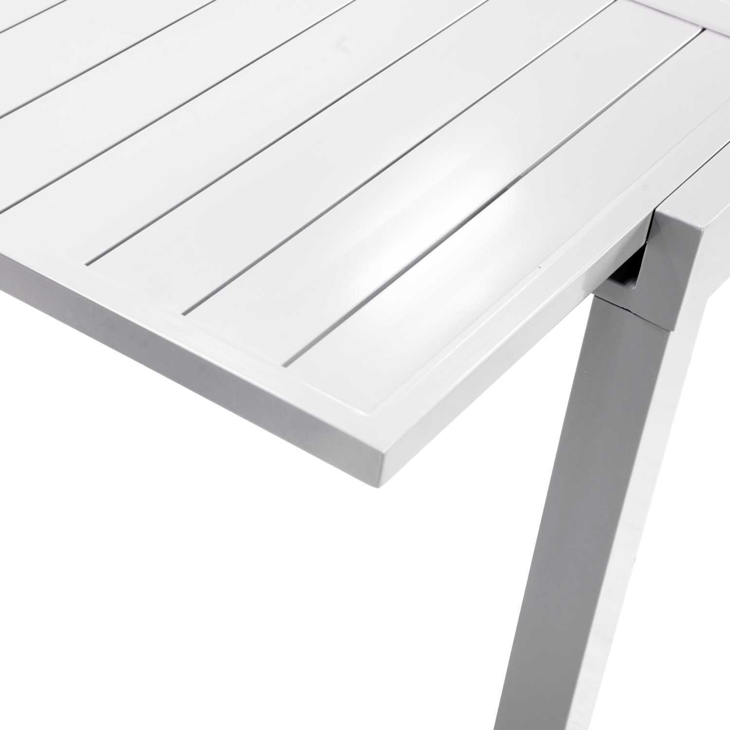 Tavolo allungabile Sullivan Vacchetti in alluminio bianco cm90/180x90h73