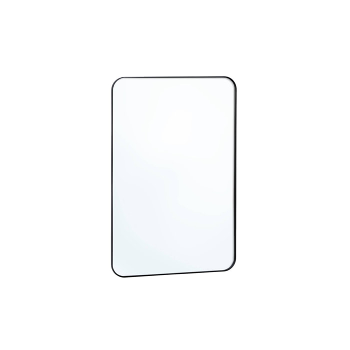 Miroir rectangulaire acier noir 60 x 90 x 1.8 cm - Harold