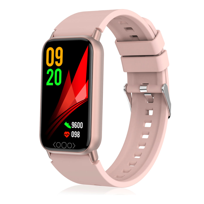 Bracciale intelligente TK72 con temperatura corporea; misuratore di glucosio, acido urico, cardiaco e pressione arteriosa.