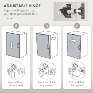 Mueble bajo Lavabo Mueble de Lavabo con Pie Mueble de Baño con 2 Puertas y Estantes Ajustables para Lavabo con Pedestal o con Pies 80x34x60 cm Blanco Brillante