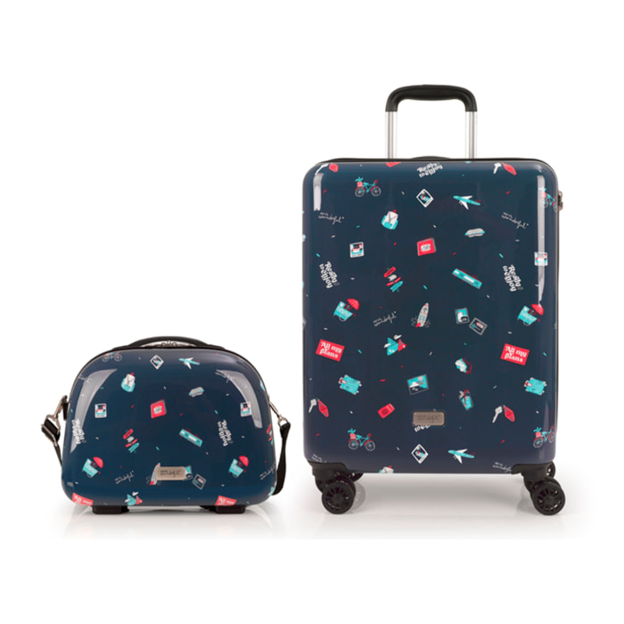 Juego de maletas infantiles ( cabina y neceser ) Plans con capacidad de 52,2 L