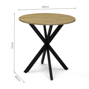 Table à manger ronde Soline Ø80cm