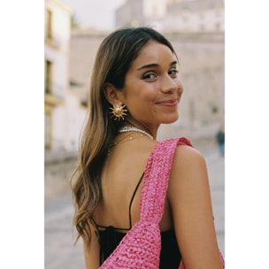 Pendientes Sun Light Acero Baño Oro