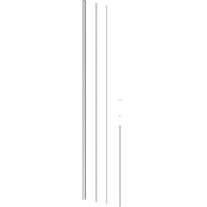 Kit de montage pour paroi de douche 195 cm, chrome (SATWIPROFIL6)
