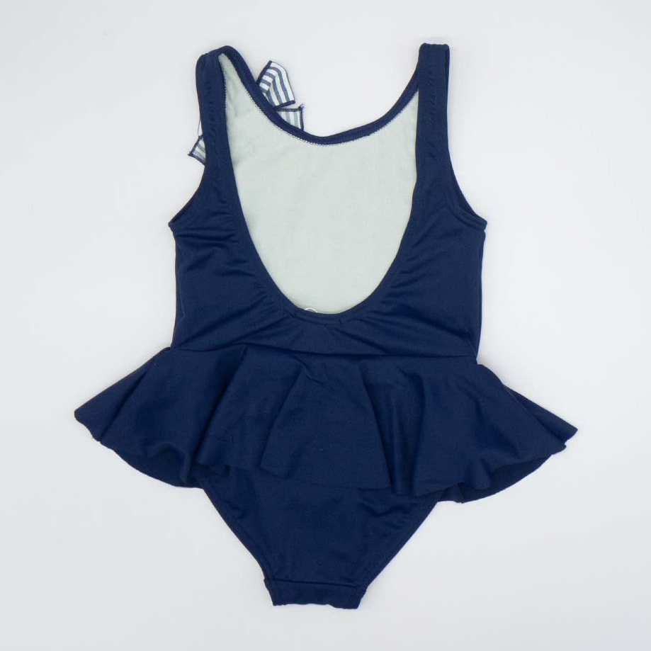 BAÑADOR MARINO CON LAZO DE RAYAS