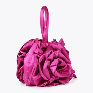 Borsa floreale satin