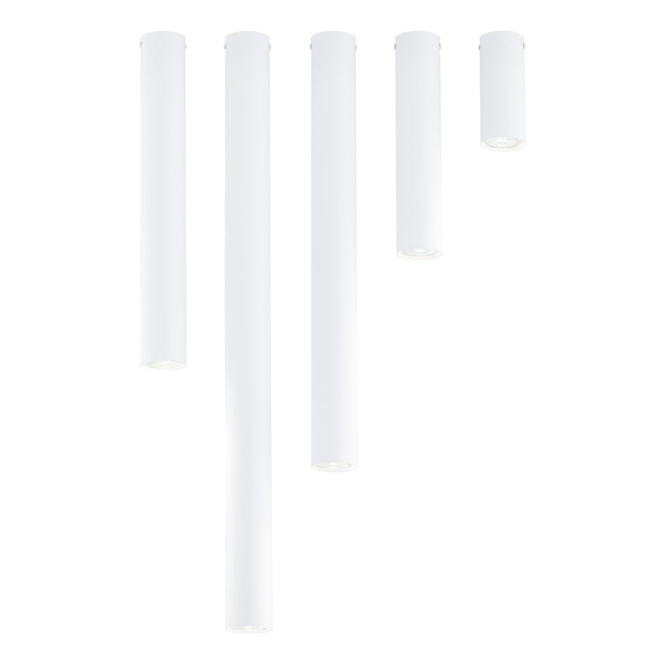 Lampada a sospensione Tecno in acciaio bianco
