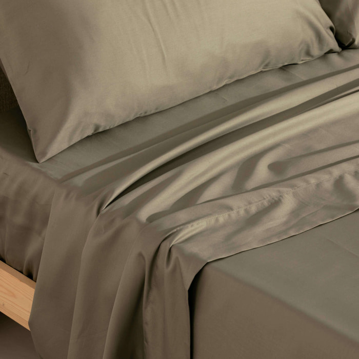 Ensemble de draps en satin, 157 fils Desert Sage